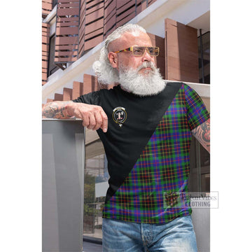 Brodie Hunting Modern Tartan Cotton T-shirt with Family Crest and Military Logo Style