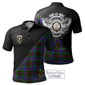 Brodie Hunting Modern Tartan Polo Shirt with Family Crest and Military Logo Style