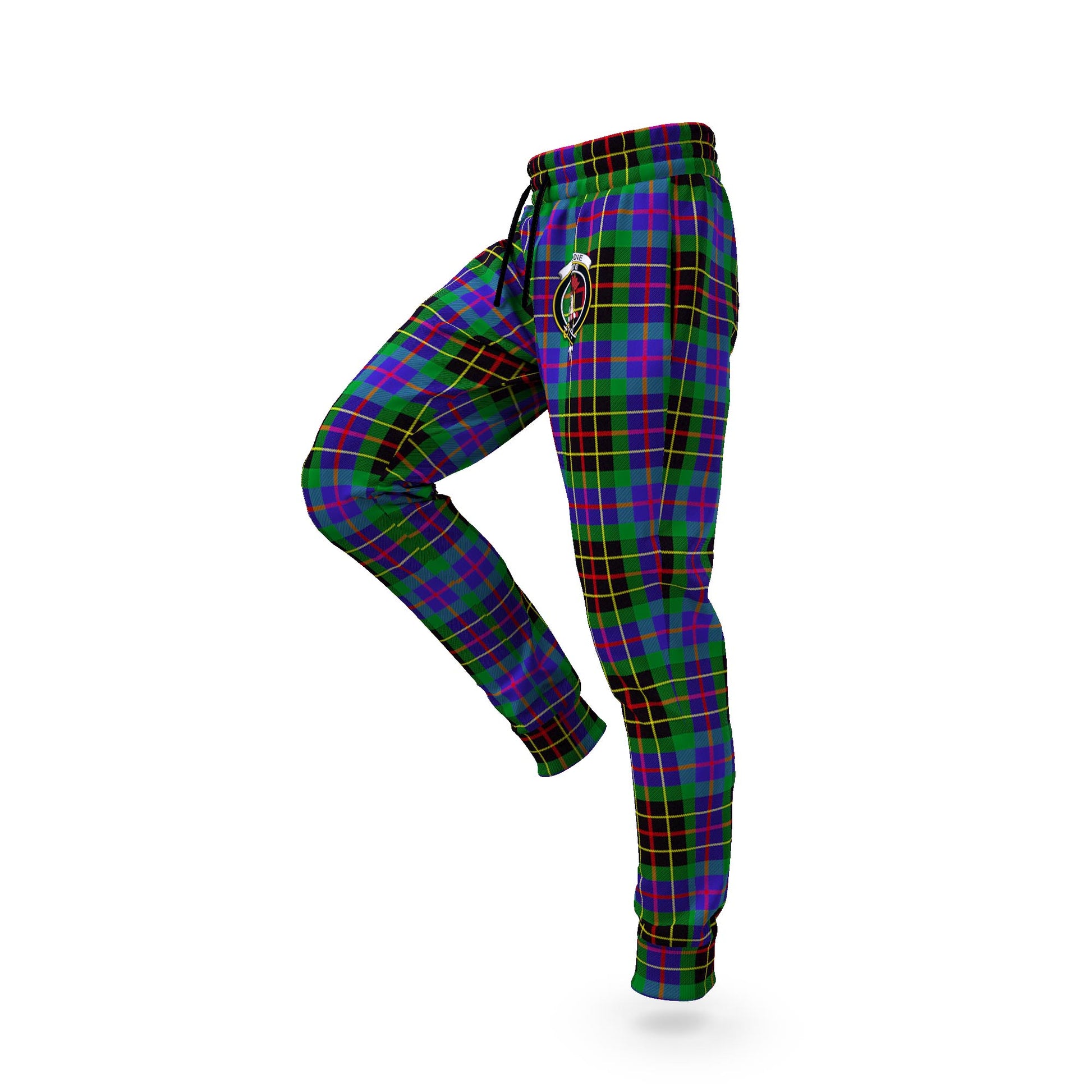 Brodie Hunting Modern Tartan Joggers Pants with Family Crest S - Tartan Vibes Clothing