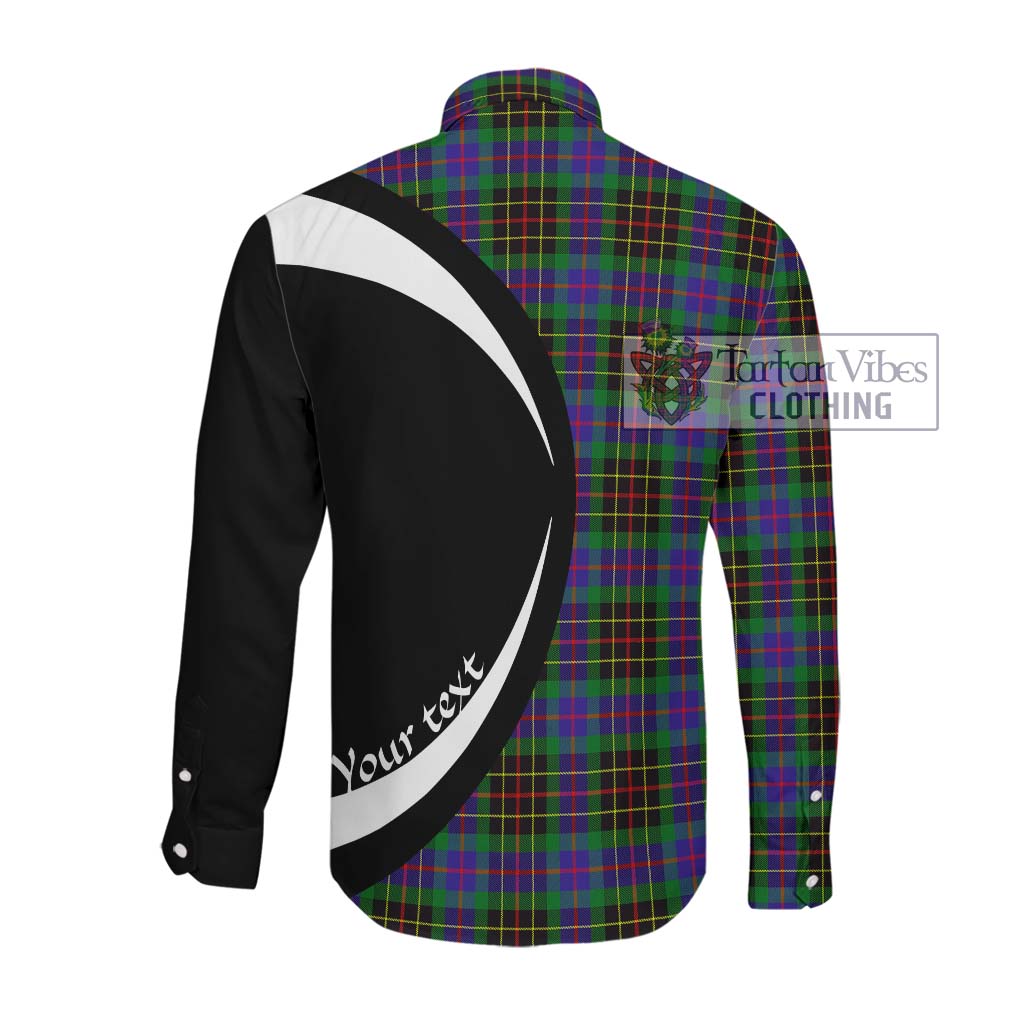 Brodie Hunting Modern Tartan Long Sleeve Button Up with Family Crest Circle Style Men's Shirt - Tartan Vibes Clothing