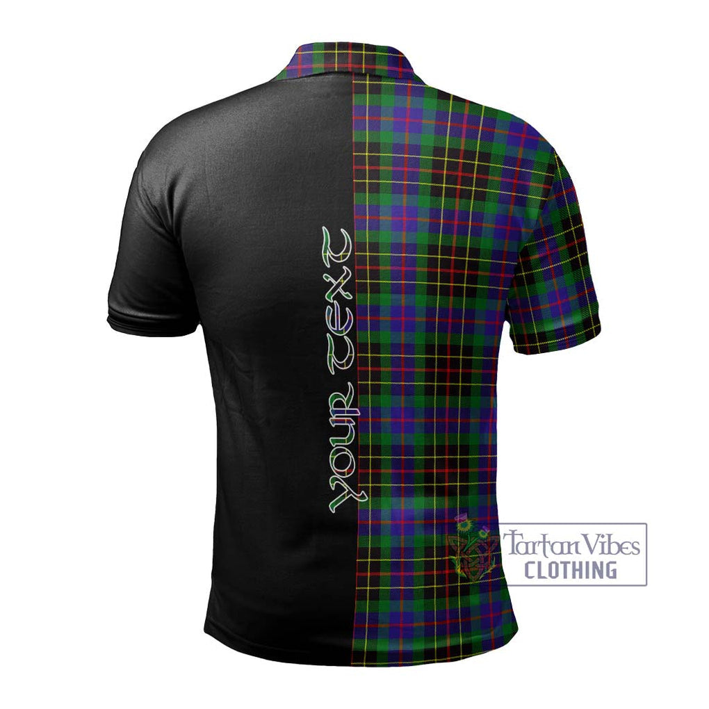 Brodie Hunting Modern Tartan Polo Shirt with Family Crest and Half Of Me Style - Tartanvibesclothing Shop