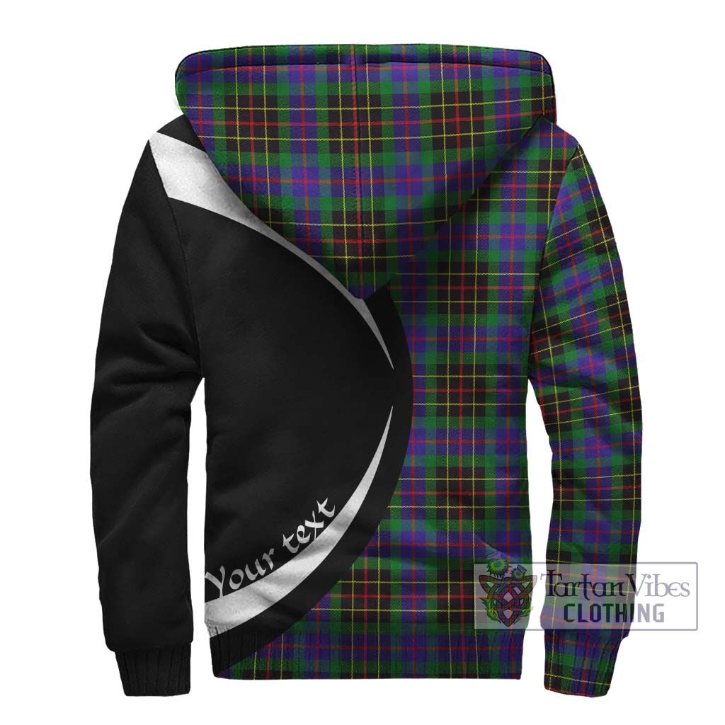 Tartan Vibes Clothing Brodie Hunting Modern Tartan Sherpa Hoodie with Family Crest Circle Style