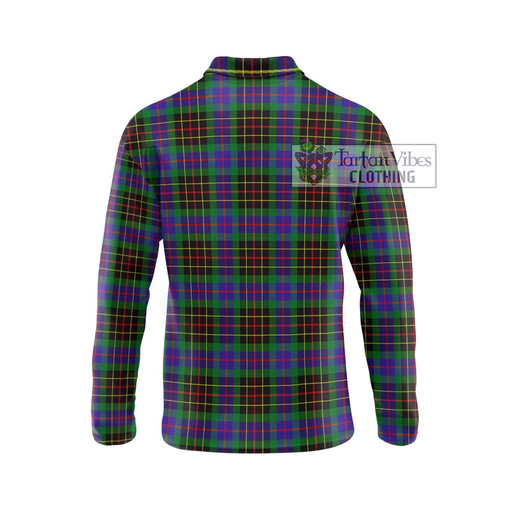 Brodie Hunting Modern Tartan Long Sleeve Polo Shirt with Family Crest DNA In Me Style - Tartanvibesclothing Shop