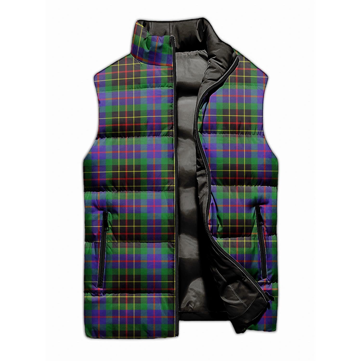 Brodie Hunting Modern Tartan Sleeveless Puffer Jacket - Tartanvibesclothing