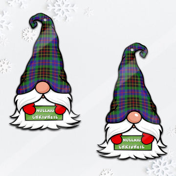 Brodie Hunting Modern Gnome Christmas Ornament with His Tartan Christmas Hat