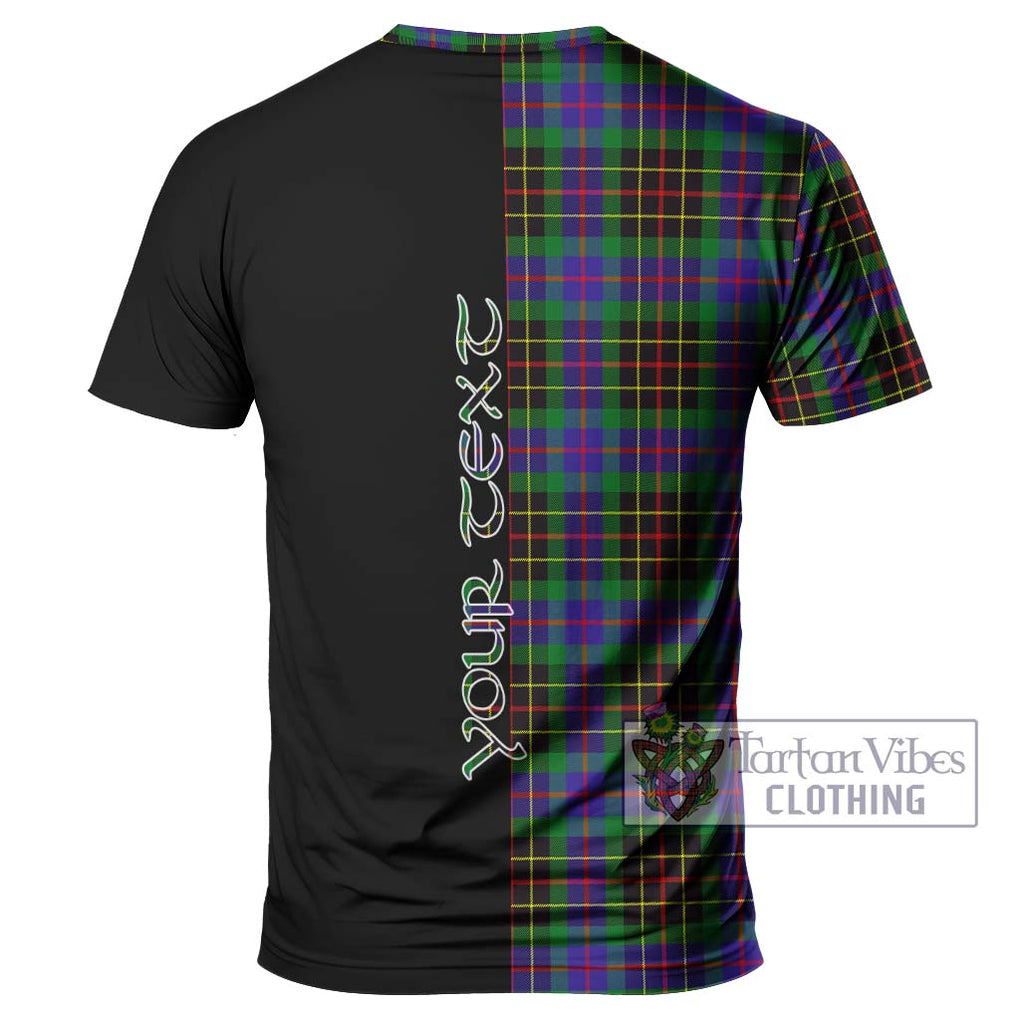 Brodie Hunting Modern Tartan T-Shirt with Family Crest and Half Of Me Style - Tartanvibesclothing Shop