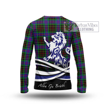 Brodie Hunting Modern Tartan Long Sleeve T-Shirt with Alba Gu Brath Regal Lion Emblem