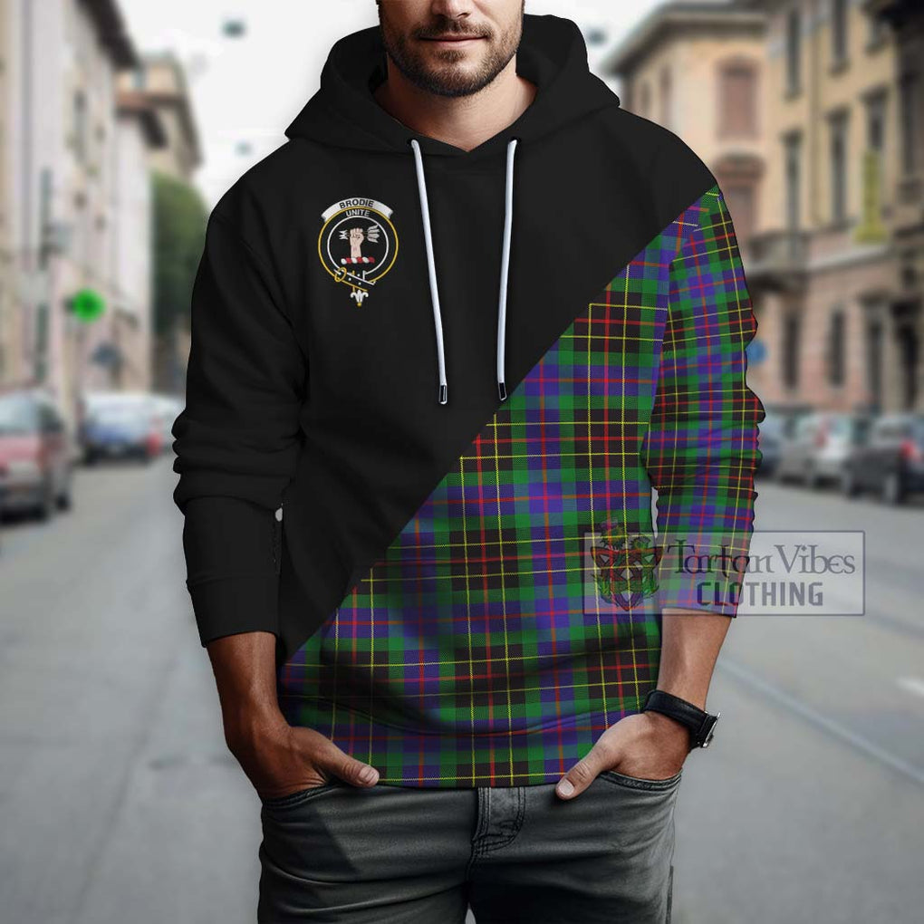 Brodie Hunting Modern Tartan Hoodie with Family Crest and Military Logo Style - Tartanvibesclothing Shop