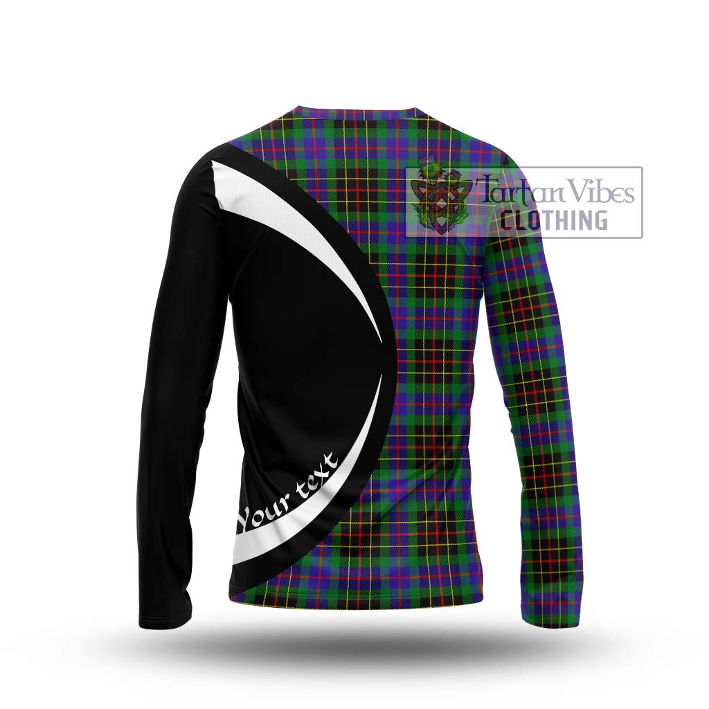 Brodie Hunting Modern Tartan Long Sleeve T-Shirt with Family Crest Circle Style - Tartan Vibes Clothing