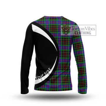 Brodie Hunting Modern Tartan Long Sleeve T-Shirt with Family Crest Circle Style