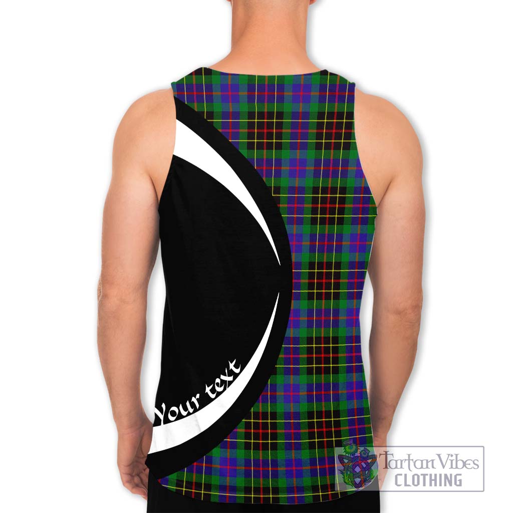 Tartan Vibes Clothing Brodie Hunting Modern Tartan Men's Tank Top with Family Crest Circle Style