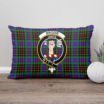 Brodie Hunting Modern Tartan Pillow Cover with Family Crest