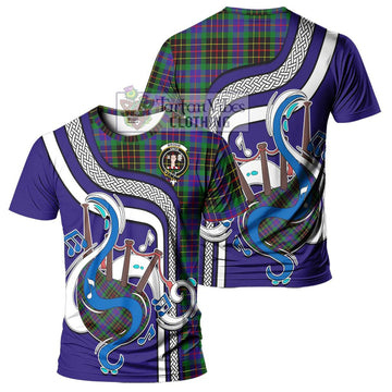 Brodie Hunting Modern Tartan T-Shirt with Epic Bagpipe Style