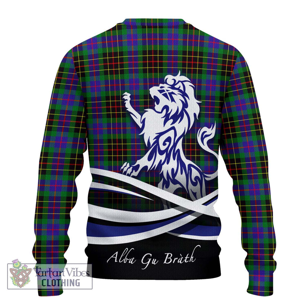 Brodie Hunting Modern Tartan Knitted Sweater with Alba Gu Brath Regal Lion Emblem - Tartanvibesclothing Shop