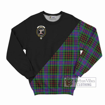 Brodie Hunting Modern Tartan Sweatshirt with Family Crest and Military Logo Style