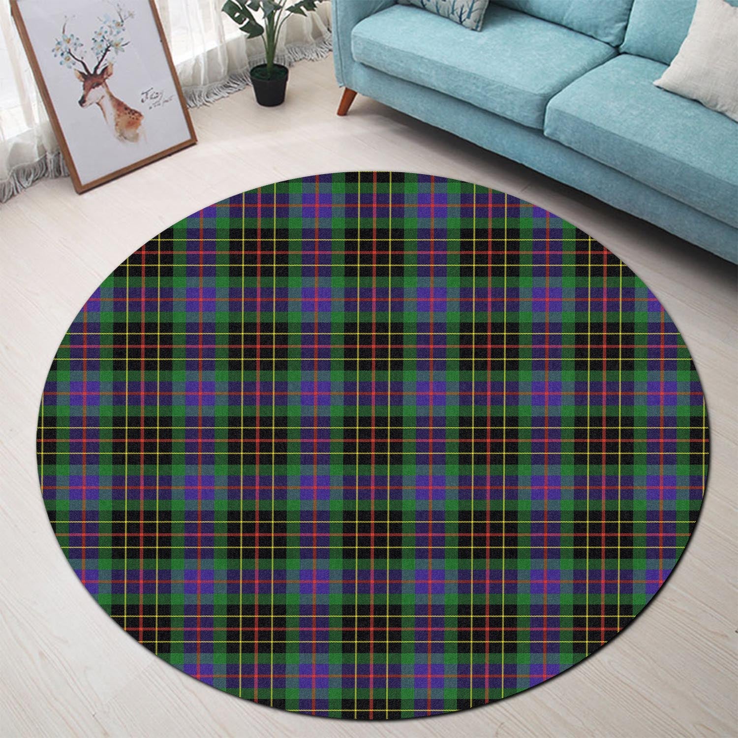 Brodie Hunting Modern Tartan Round Rug - Tartanvibesclothing