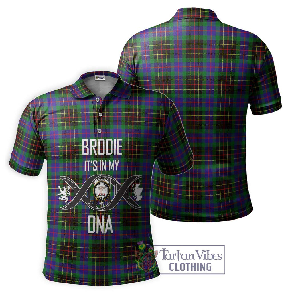 Brodie Hunting Modern Tartan Polo Shirt with Family Crest DNA In Me Style - Tartanvibesclothing Shop