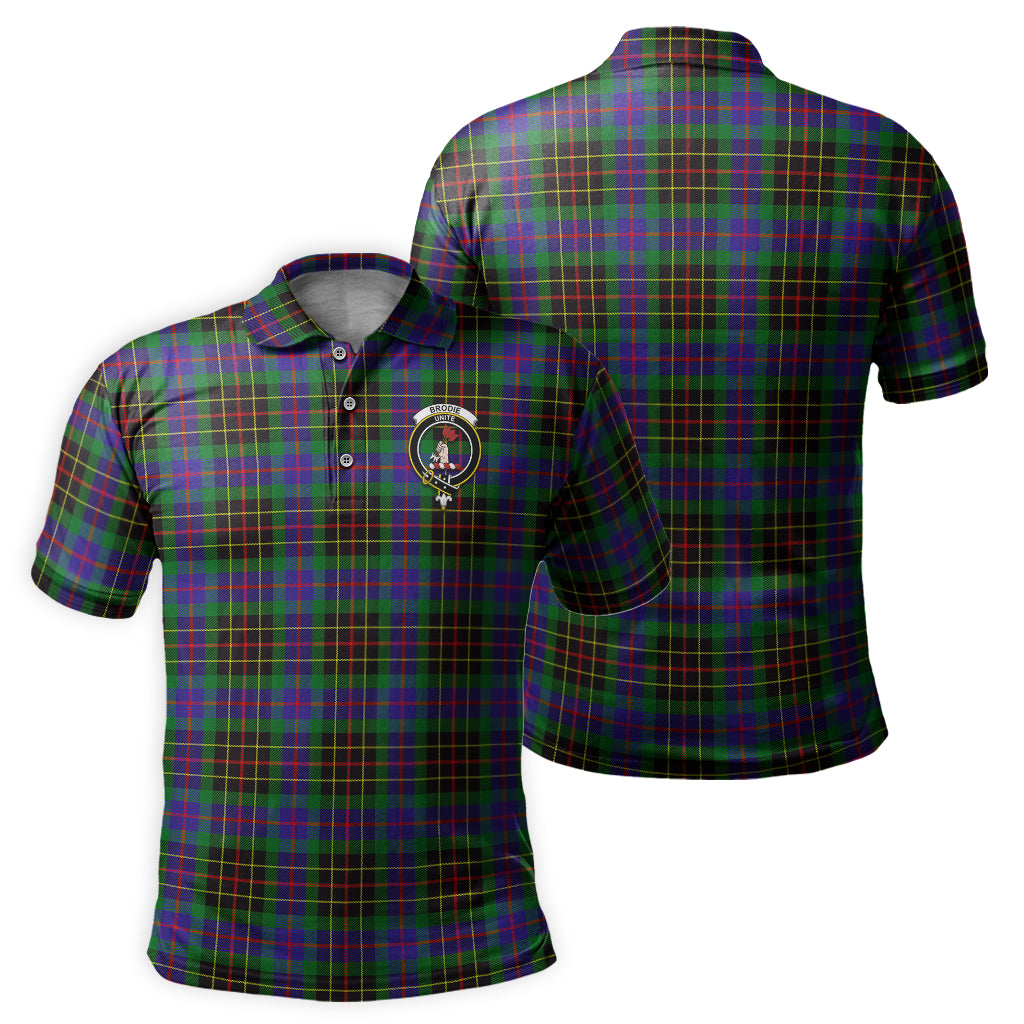 Brodie Hunting Modern Tartan Men's Polo Shirt with Family Crest - Tartan Vibes Clothing