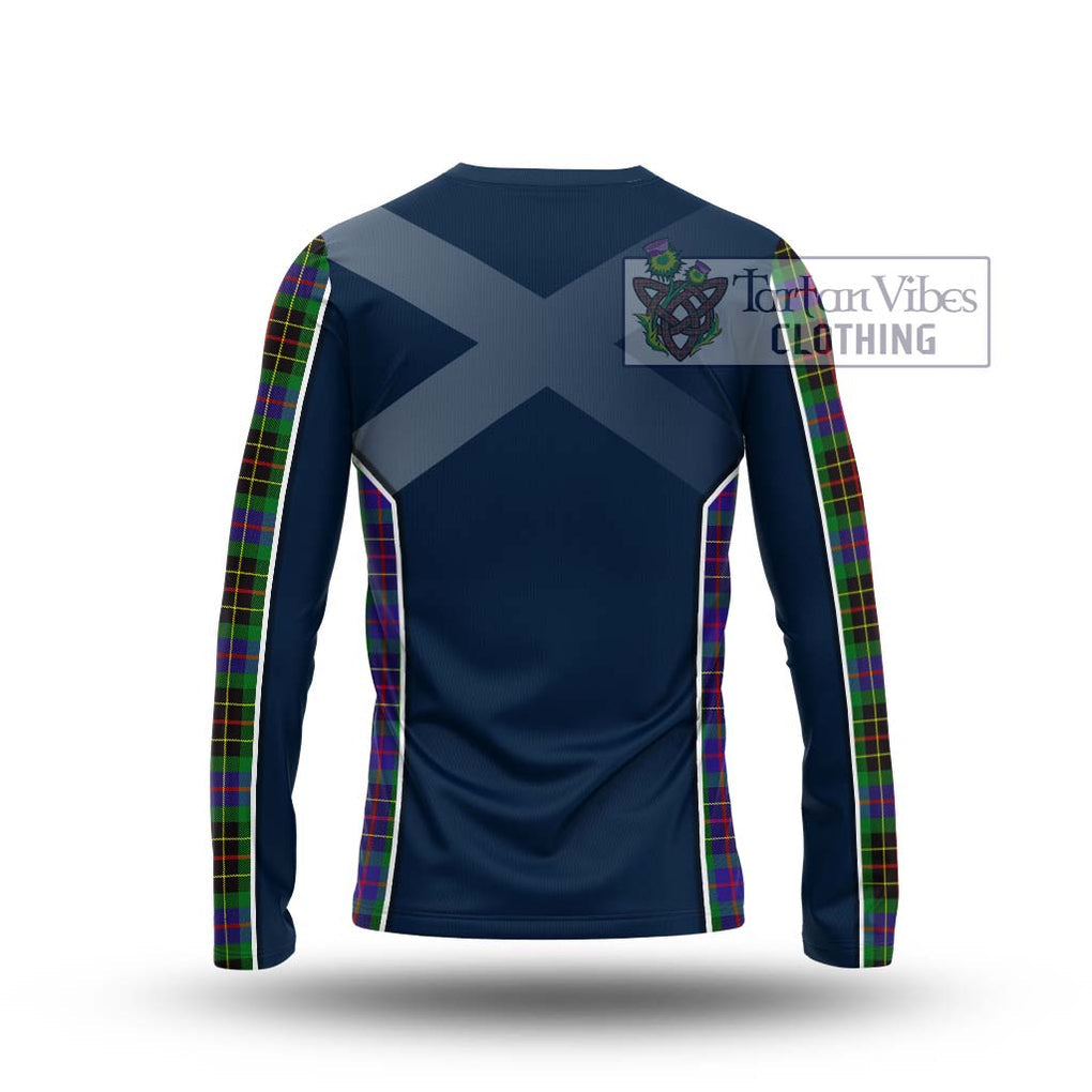 Brodie Hunting Modern Tartan Long Sleeve T-Shirt with Family Crest and Lion Rampant Vibes Sport Style - Tartan Vibes Clothing