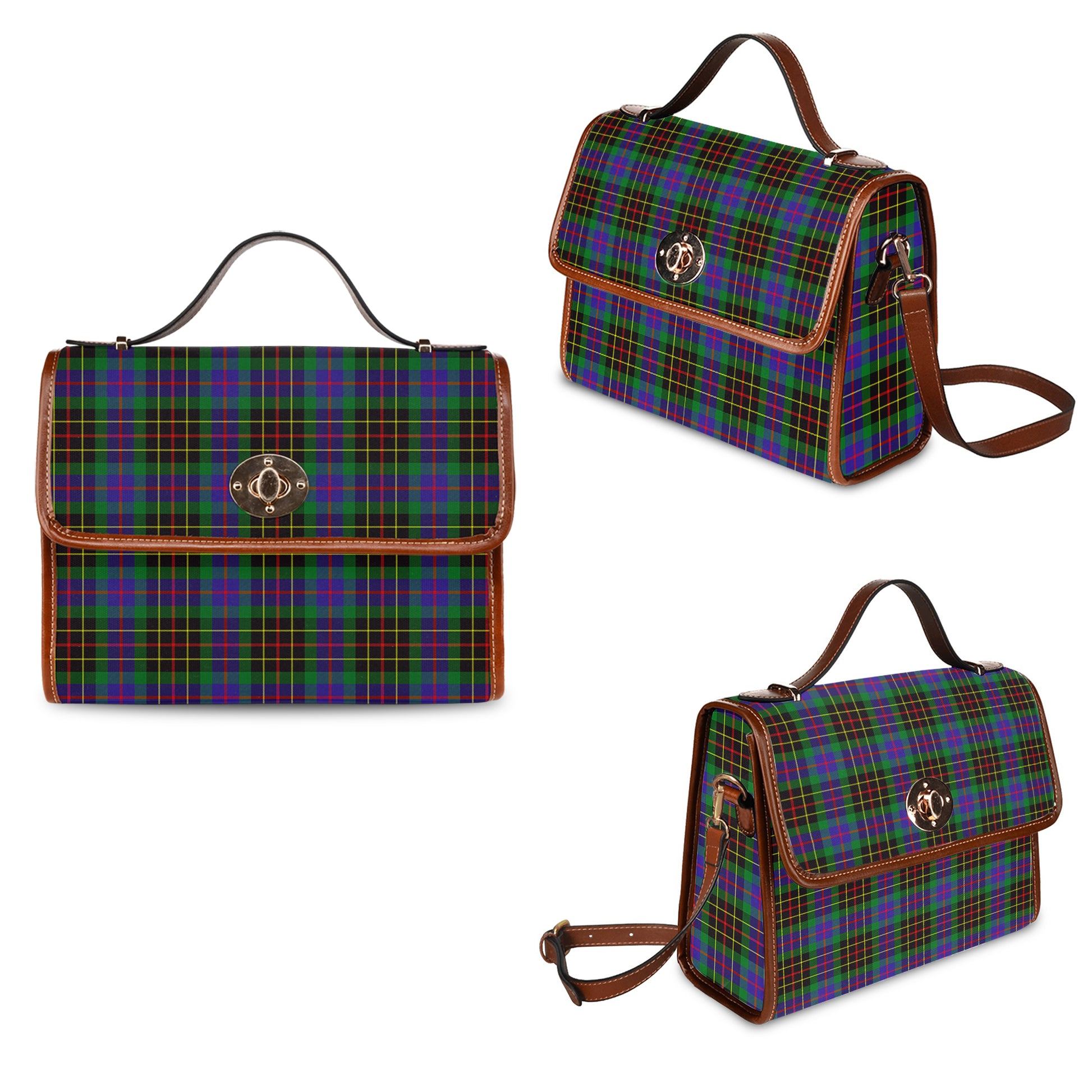 Brodie Hunting Modern Tartan Leather Strap Waterproof Canvas Bag - Tartanvibesclothing