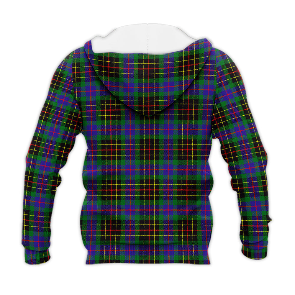 Brodie Hunting Modern Tartan Knitted Hoodie with Family Crest - Tartanvibesclothing