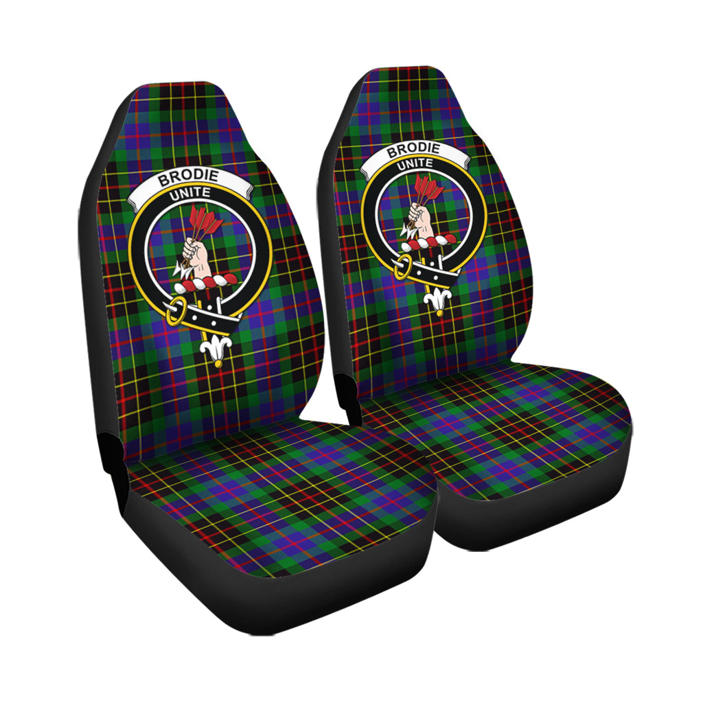 Brodie Hunting Modern Tartan Car Seat Cover with Family Crest - Tartanvibesclothing