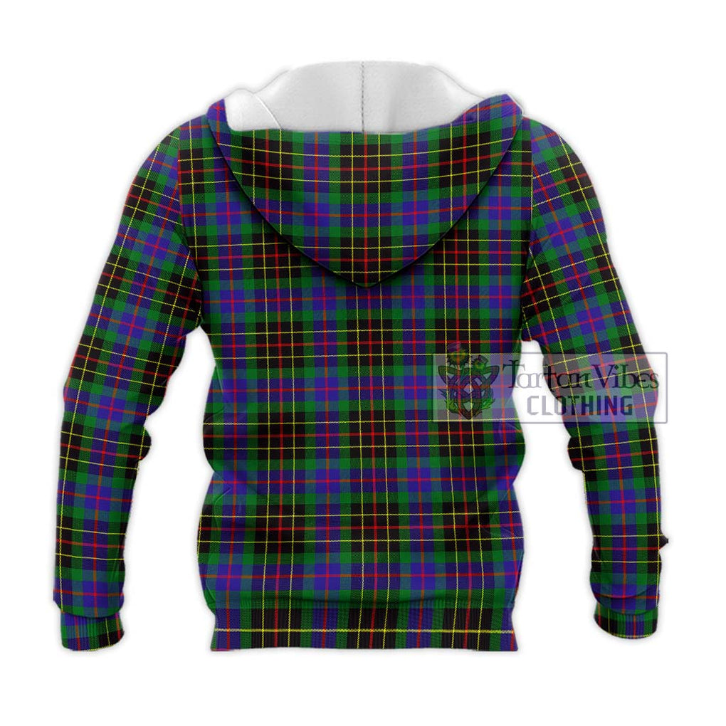 Brodie Hunting Modern Tartan Knitted Hoodie with Family Crest DNA In Me Style - Tartanvibesclothing Shop