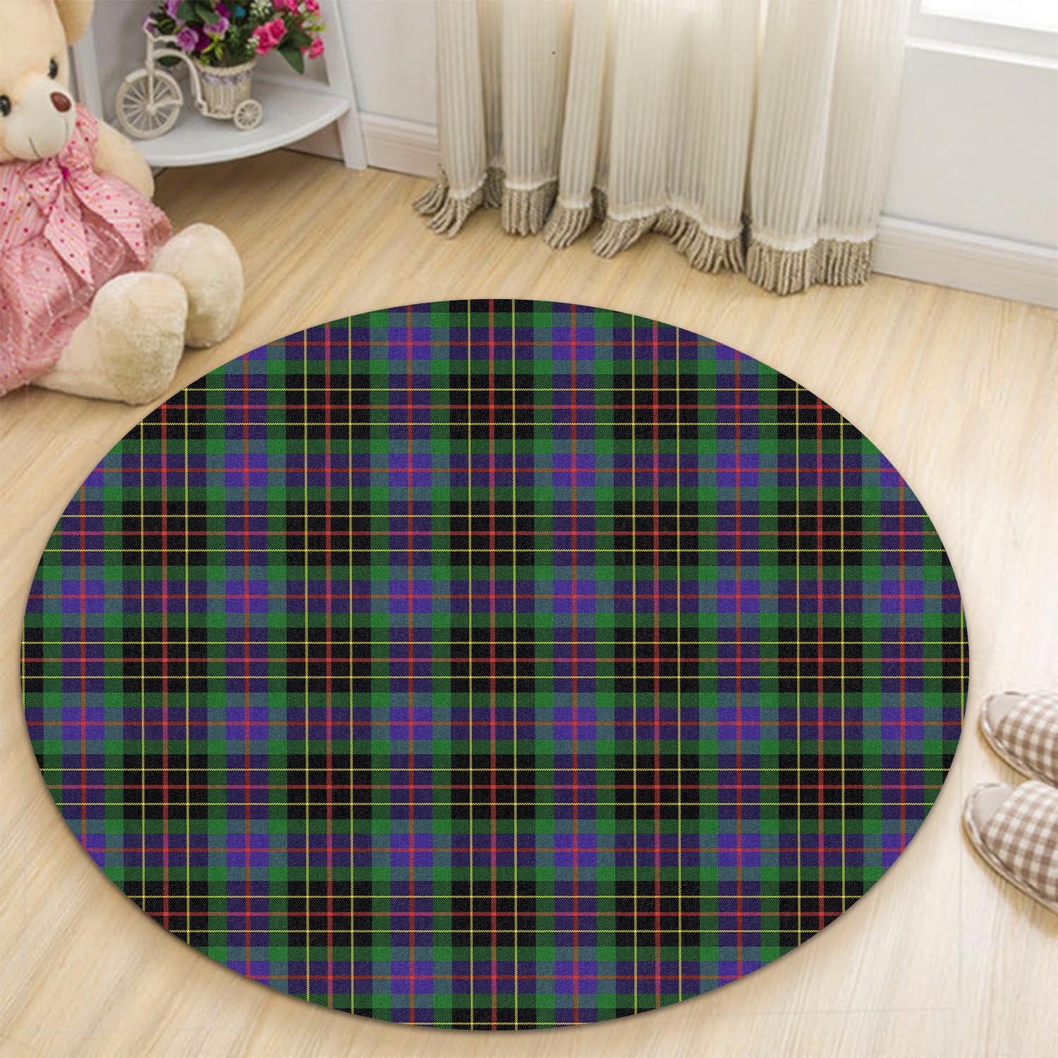 Brodie Hunting Modern Tartan Round Rug - Tartanvibesclothing