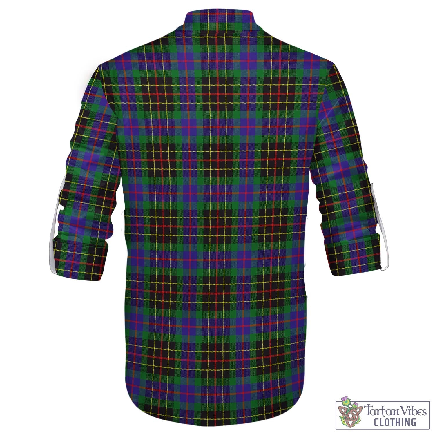 Tartan Vibes Clothing Brodie Hunting Modern Tartan Men's Scottish Traditional Jacobite Ghillie Kilt Shirt