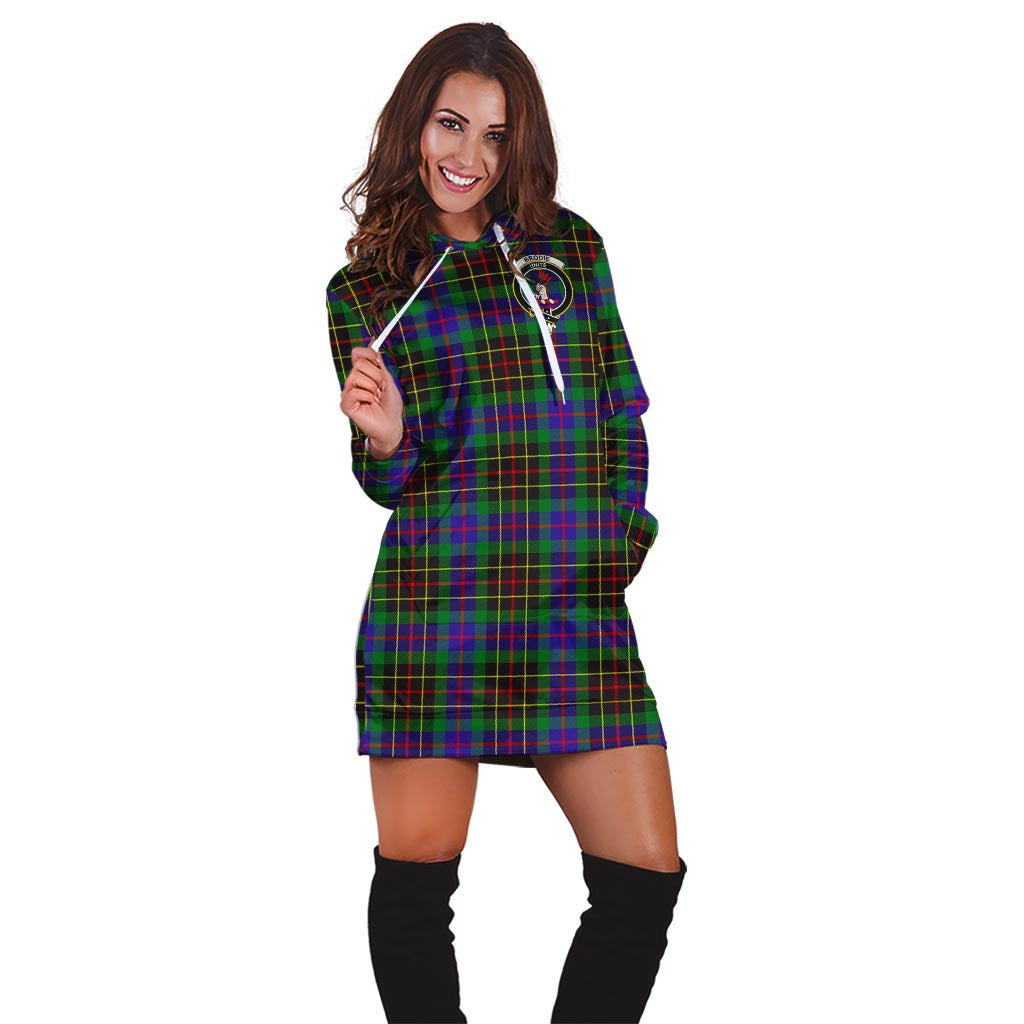 Brodie Hunting Modern Tartan Hoodie Dress with Family Crest - Tartan Vibes Clothing