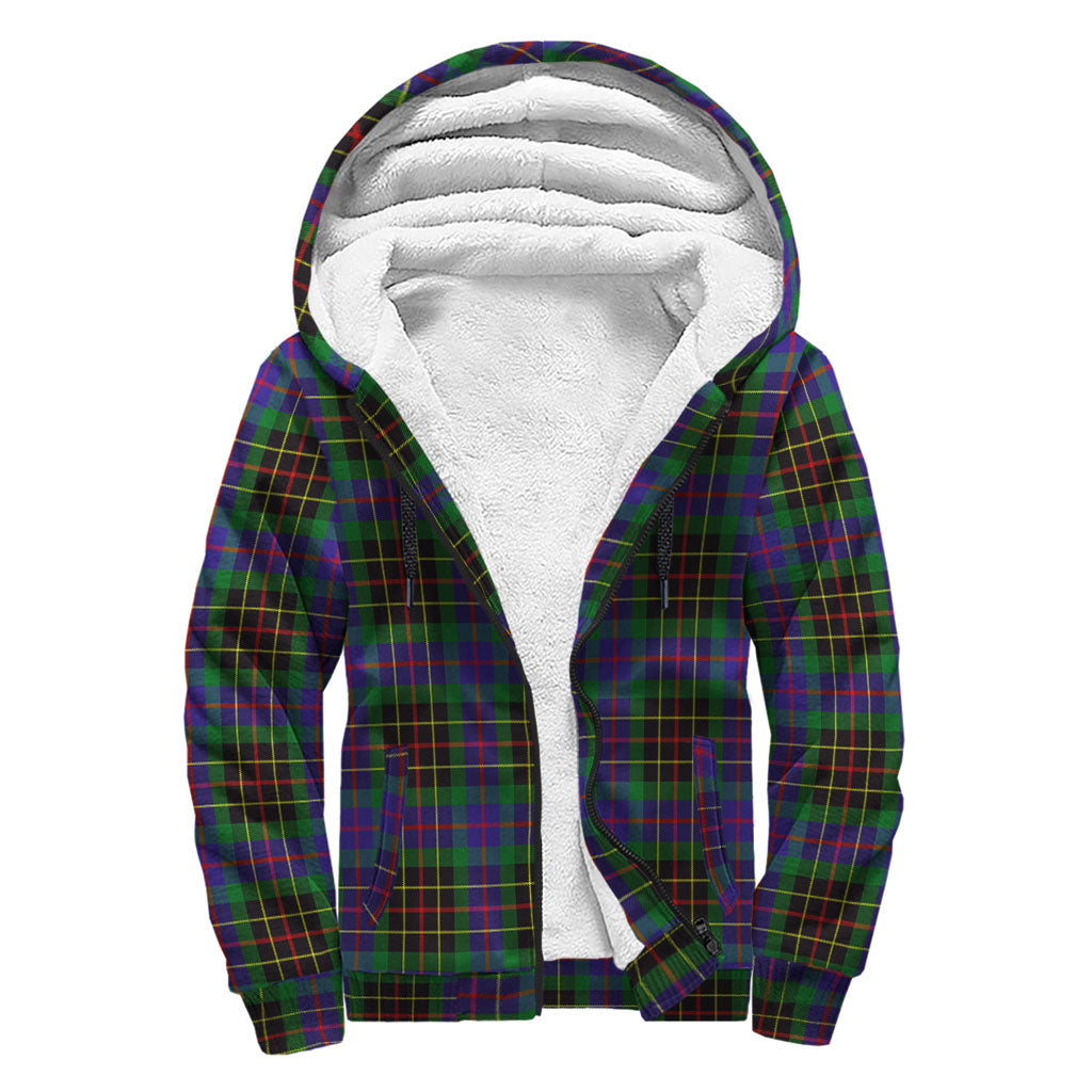 Brodie Hunting Modern Tartan Sherpa Hoodie with Family Crest - Tartanvibesclothing