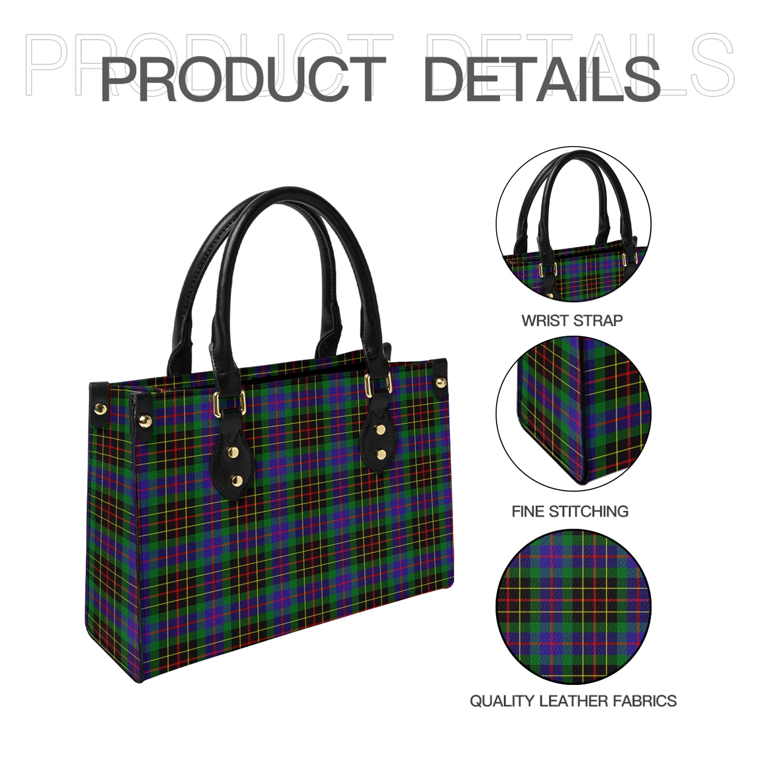 Brodie Hunting Modern Tartan Leather Bag - Tartanvibesclothing