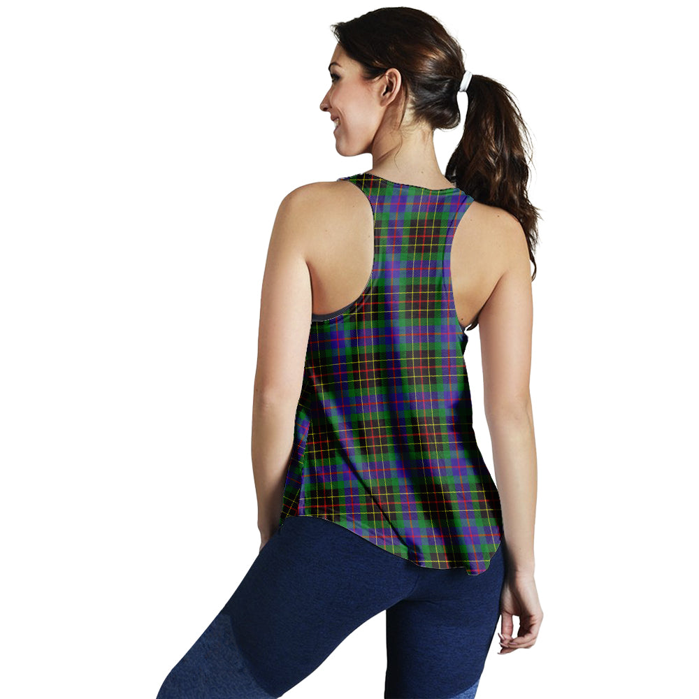 Brodie Hunting Modern Tartan Women Racerback Tanks with Family Crest - Tartanvibesclothing