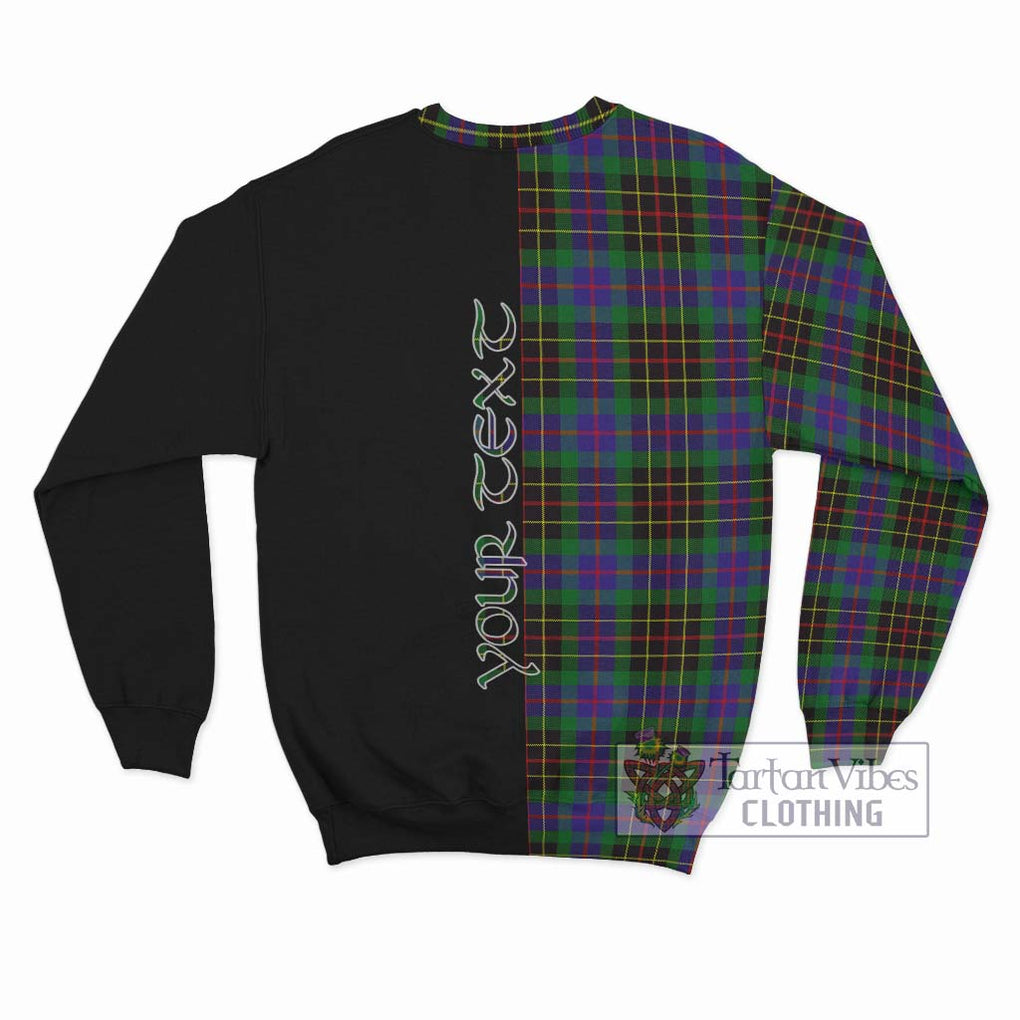 Brodie Hunting Modern Tartan Sweatshirt with Family Crest and Half Of Me Style - Tartanvibesclothing Shop