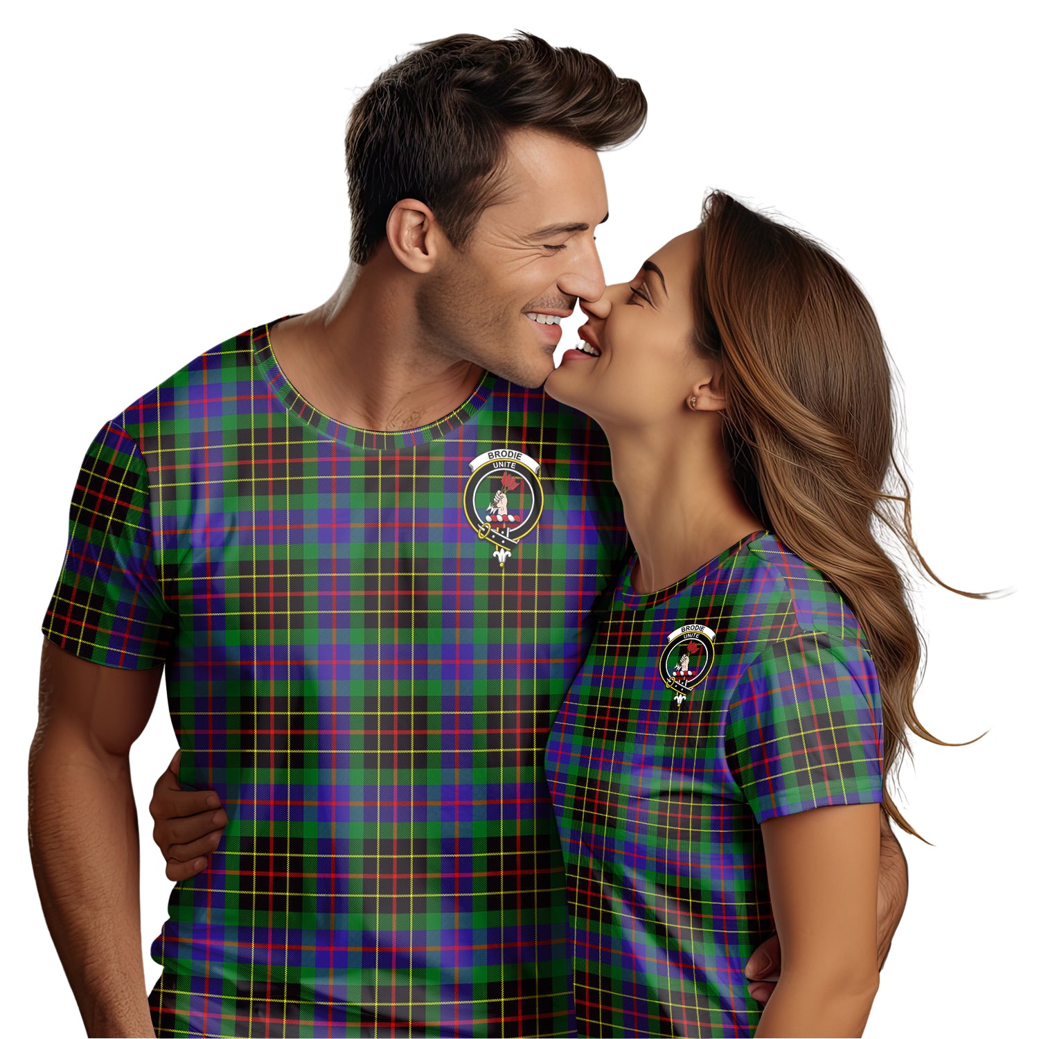 Brodie Hunting Modern Tartan T-Shirt with Family Crest - Tartanvibesclothing