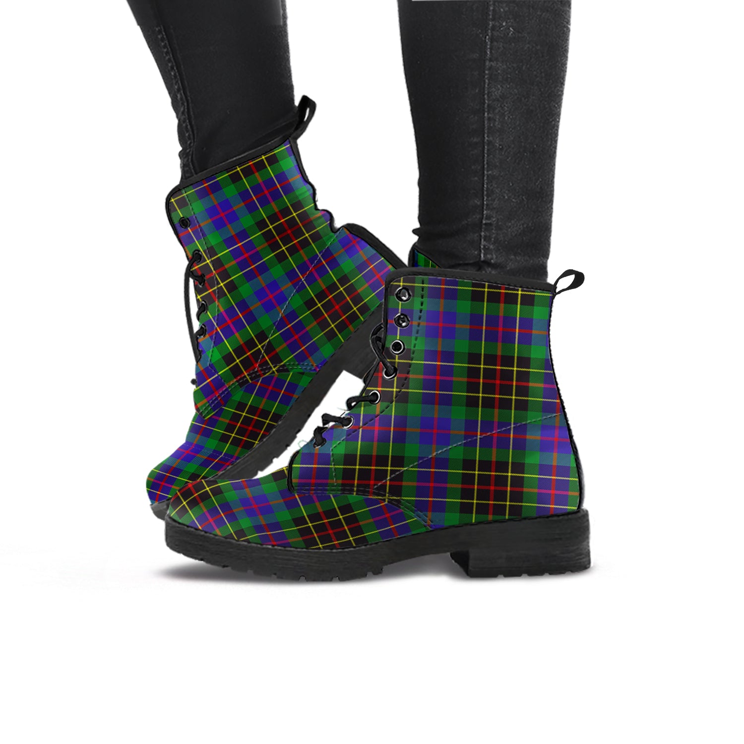 Brodie Hunting Modern Tartan Leather Boots - Tartanvibesclothing