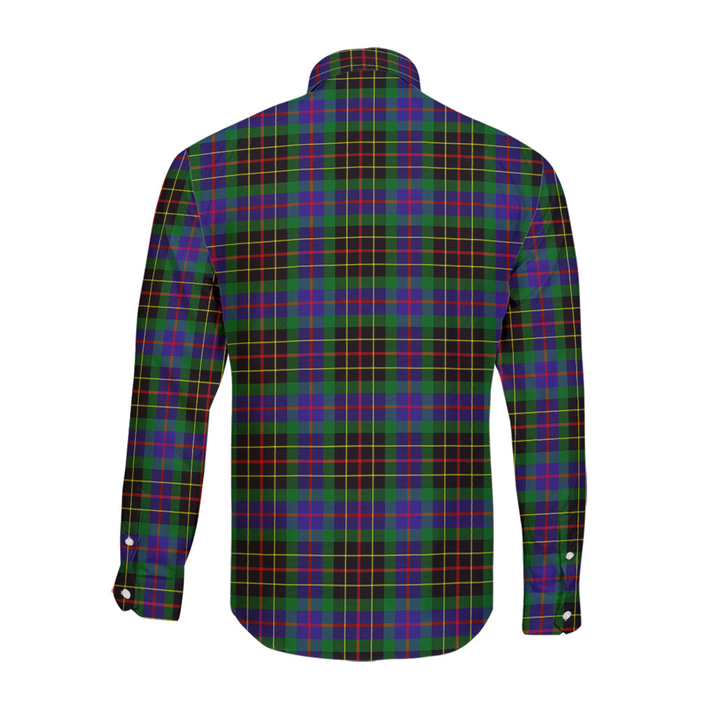 Brodie Hunting Modern Tartan Long Sleeve Button Up Shirt with Family Crest - Tartanvibesclothing