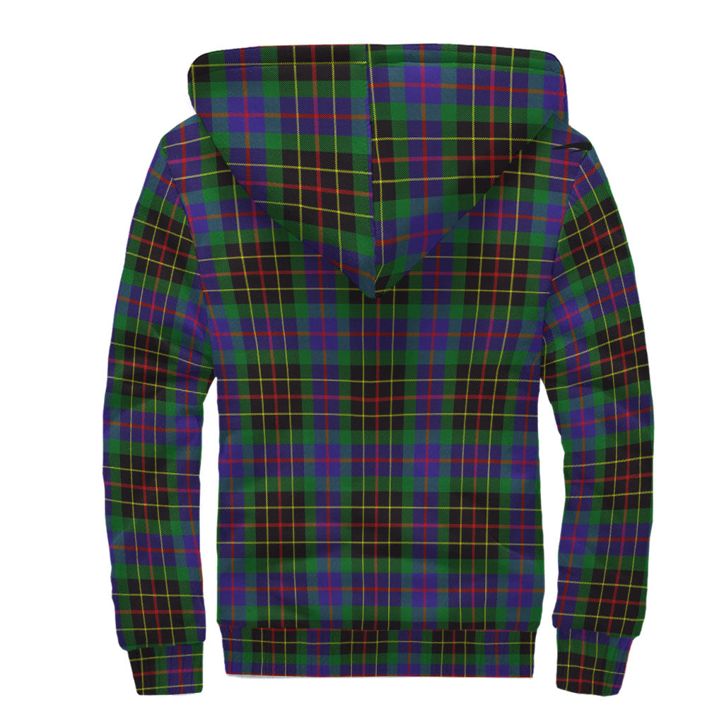 Brodie Hunting Modern Tartan Sherpa Hoodie with Family Crest - Tartanvibesclothing