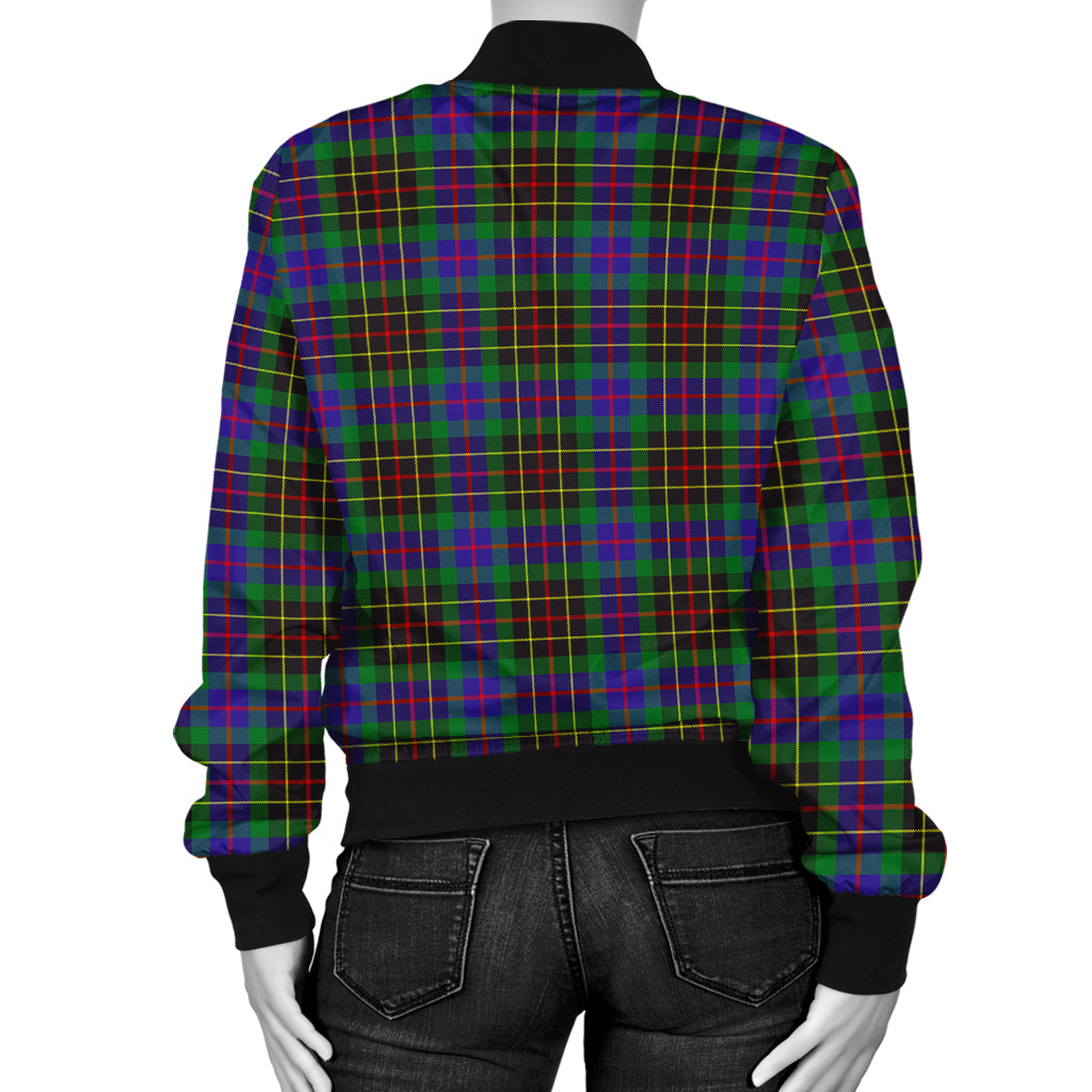 Brodie Hunting Modern Tartan Bomber Jacket with Family Crest - Tartanvibesclothing