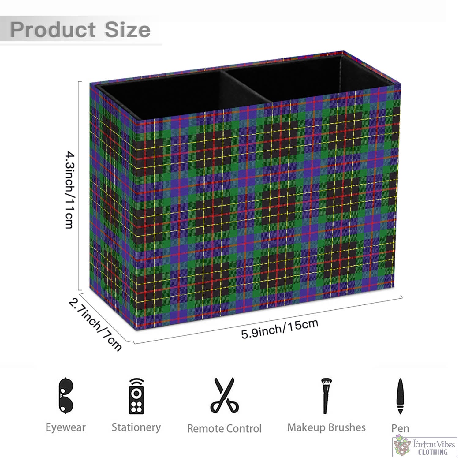 Tartan Vibes Clothing Brodie Hunting Modern Tartan Pen Holder