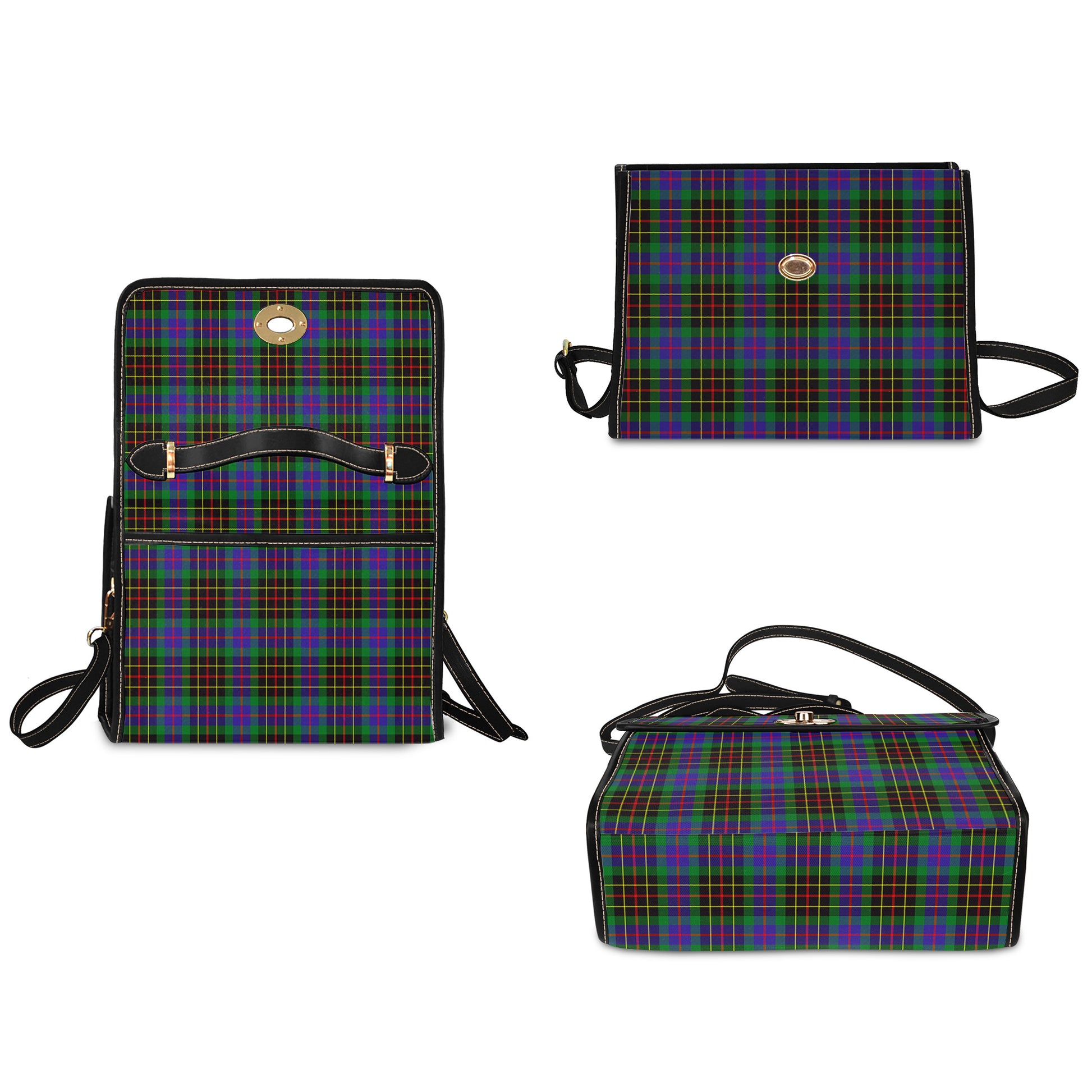 Brodie Hunting Modern Tartan Leather Strap Waterproof Canvas Bag - Tartanvibesclothing