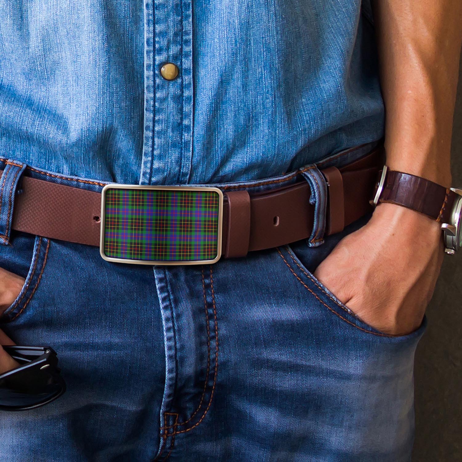 Brodie Hunting Modern Tartan Belt Buckles - Tartan Vibes Clothing