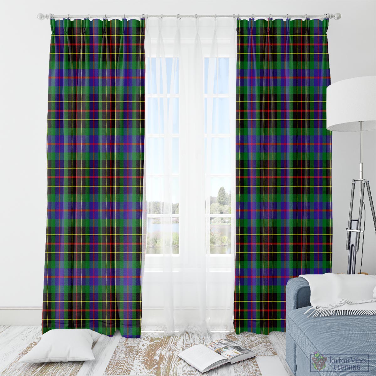 Brodie Hunting Modern Tartan Window Curtain