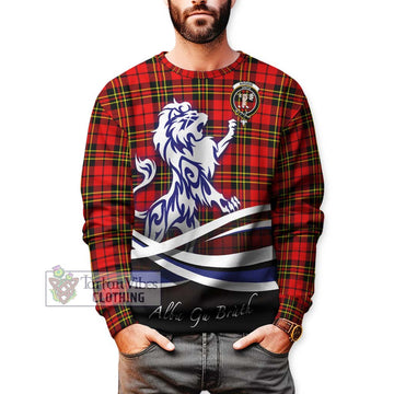 Brodie Modern Tartan Sweatshirt with Alba Gu Brath Regal Lion Emblem