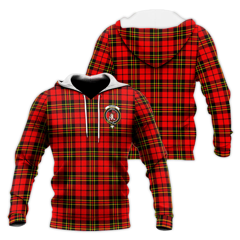 Brodie Modern Tartan Knitted Hoodie with Family Crest Unisex Knitted Hoodie - Tartanvibesclothing