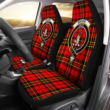 Brodie Modern Tartan Car Seat Cover with Family Crest