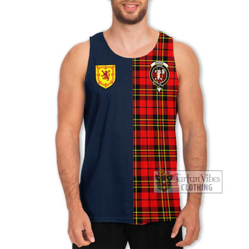 Brodie Modern Tartan Men's Tank Top Alba with Scottish Lion Royal Arm Half Style