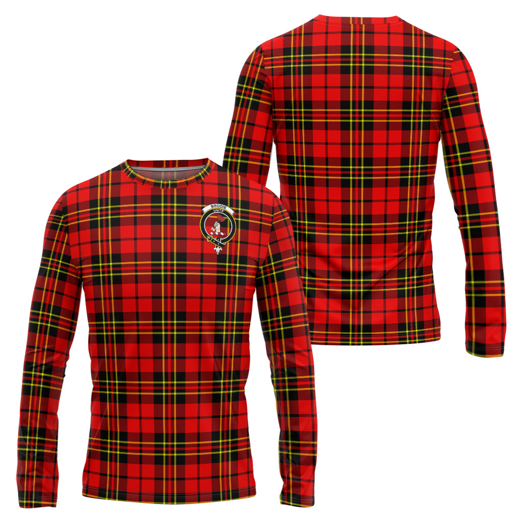 Brodie Modern Tartan Long Sleeve T-Shirt with Family Crest Unisex - Tartanvibesclothing