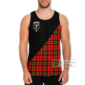 Brodie Modern Tartan Men's Tank Top with Family Crest and Military Logo Style