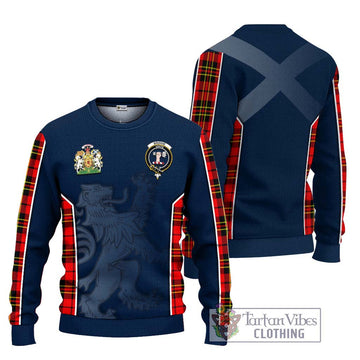 Brodie Modern Tartan Ugly Sweater with Family Crest and Lion Rampant Vibes Sport Style